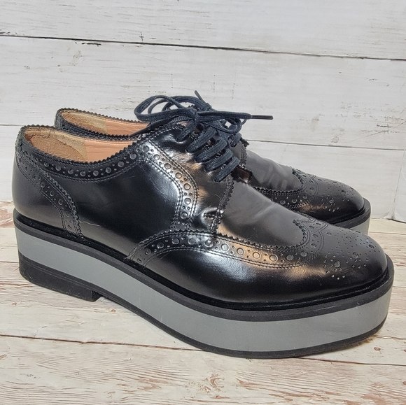 Kate Spade Karisa Black Leather Loafers Floral Gold Stud Size